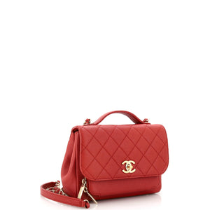 Business Affinity Flap Bag Quilted Caviar Small