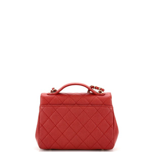 Business Affinity Flap Bag Quilted Caviar Small