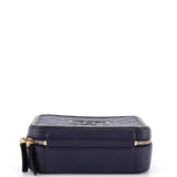 Filigree Vanity Case Quilted Iridescent Caviar Medium