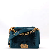 Boy Flap Bag Fur with Leather Small