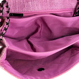 Two Tone Flap Bag Quilted Tweed Small