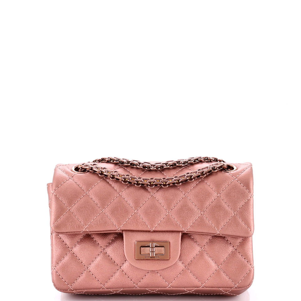 Reissue 2.55 Flap Bag Quilted Metallic Calfskin Mini