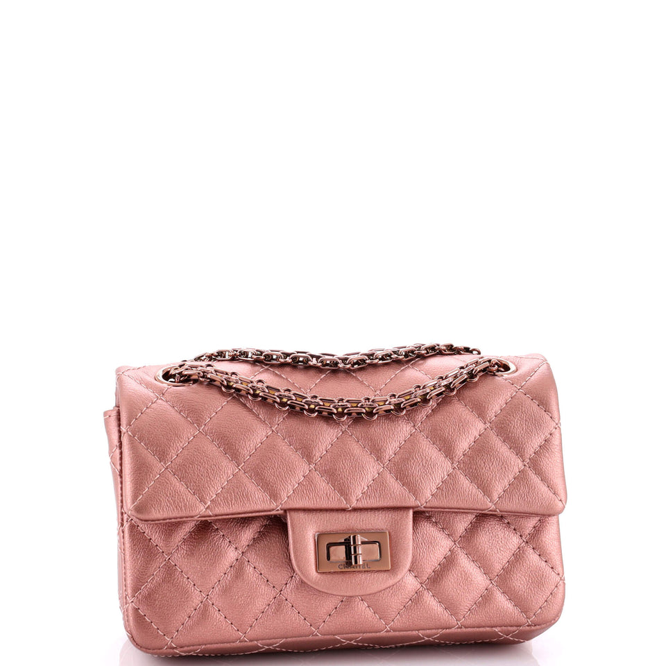 Reissue 2.55 Flap Bag Quilted Metallic Calfskin Mini