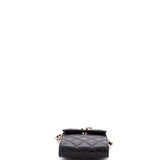 Textured CC Flap Phone Holder Crossbody Bag with AirPods Pro Case Quilted Caviar