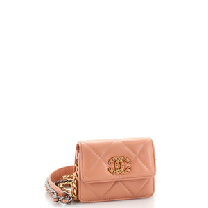 19 Flap Coin Purse Belt Bag Quilted Lambskin