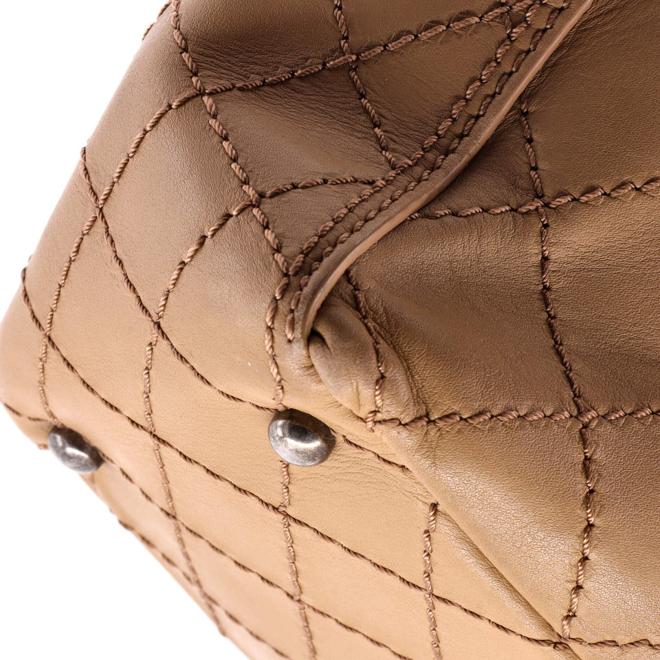 CC Pocket Tote Quilted Calfskin Large