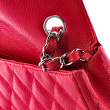 Classic Single Flap Bag Quilted Caviar East West