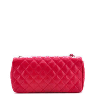 Classic Single Flap Bag Quilted Caviar East West