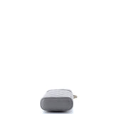 Classic Vanity Phone Holder with Chain Quilted Caviar