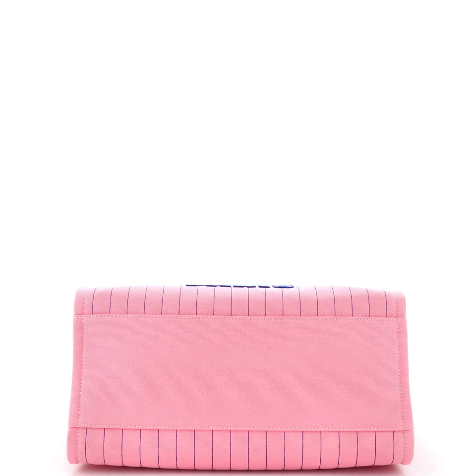 Deauville Tote Pinstripe Cotton Medium