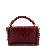 Chain Handle Boy Flap Bag Python New Medium