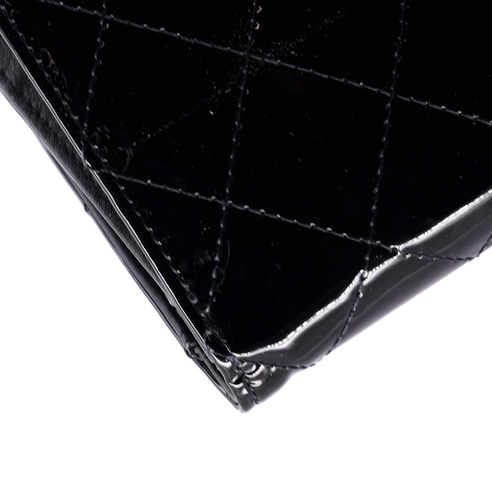 CC Brilliant Flap Wallet Quilted Patent Long