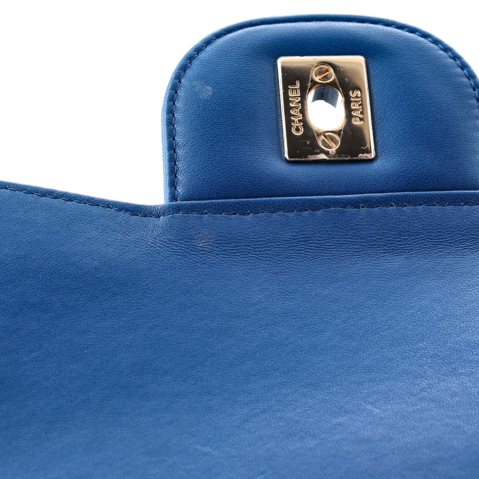 Classic Double Flap Bag Chevron Lambskin Jumbo