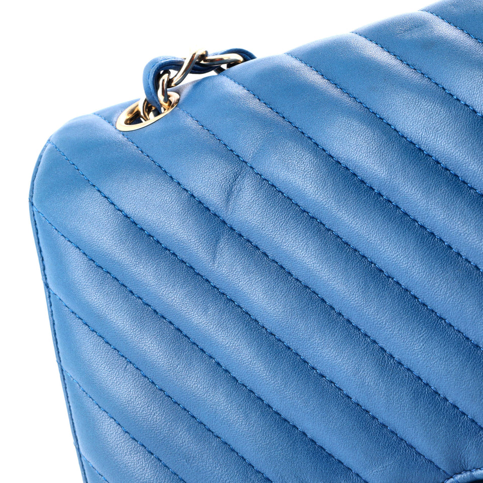 Classic Double Flap Bag Chevron Lambskin Jumbo