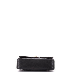 Classic Double Flap Bag Quilted Caviar Small
