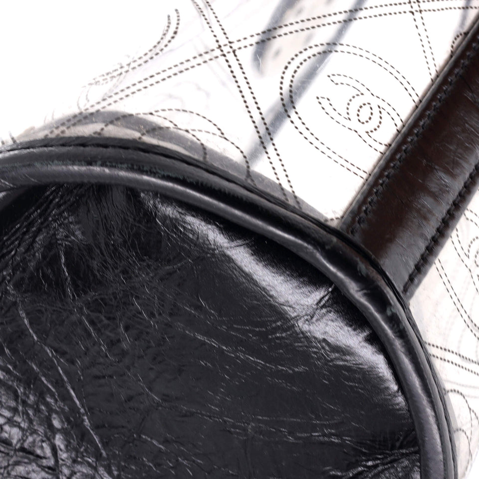 Camellia Coco Bucket Bag Printed PVC Medium