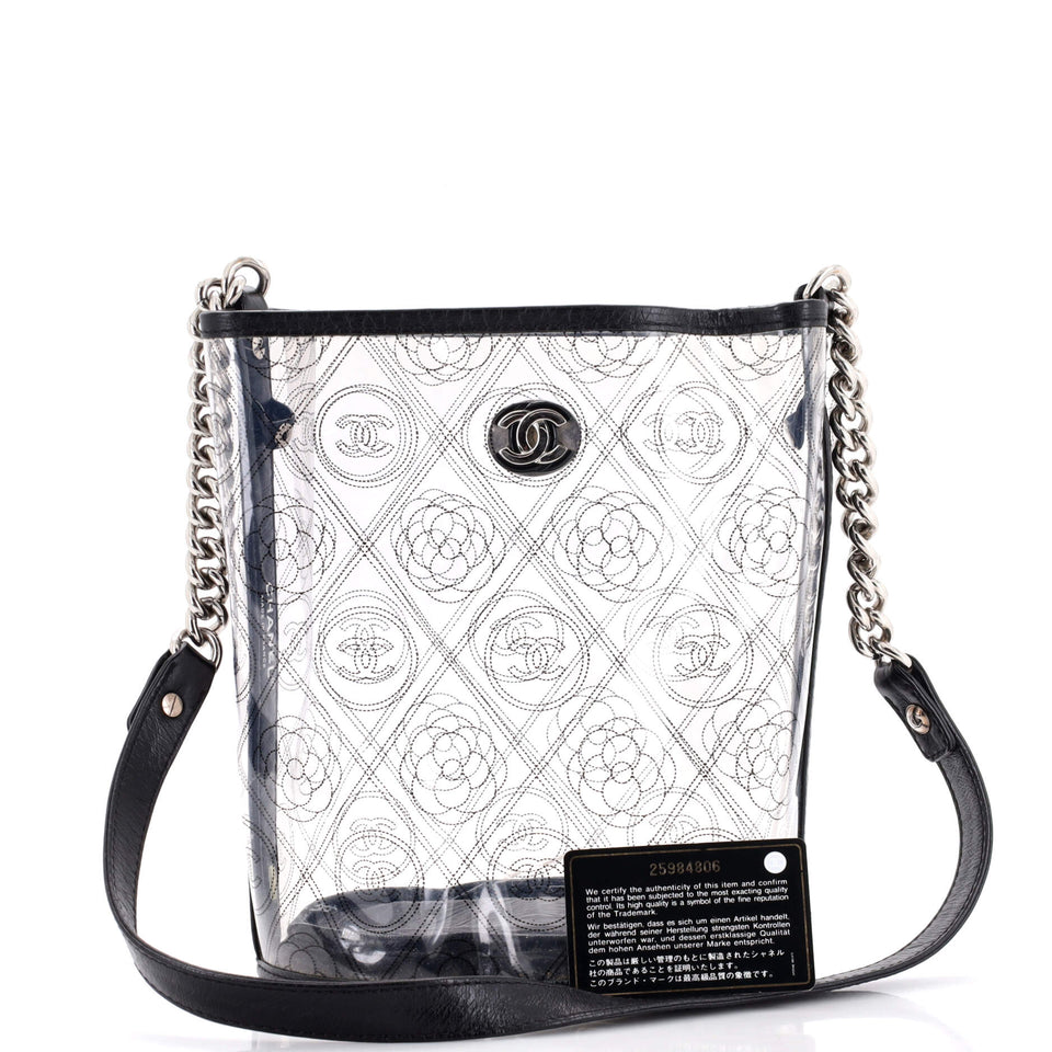 Camellia Coco Bucket Bag Printed PVC Medium