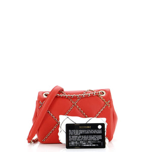 Entwined Chain Flap Bag Quilted Lambskin Small