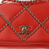 Entwined Chain Flap Bag Quilted Lambskin Small