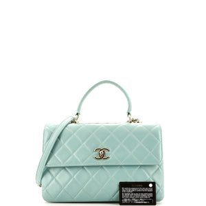Trendy CC Top Handle Bag Quilted Lambskin Medium