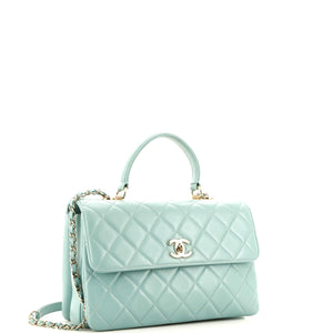 Trendy CC Top Handle Bag Quilted Lambskin Medium