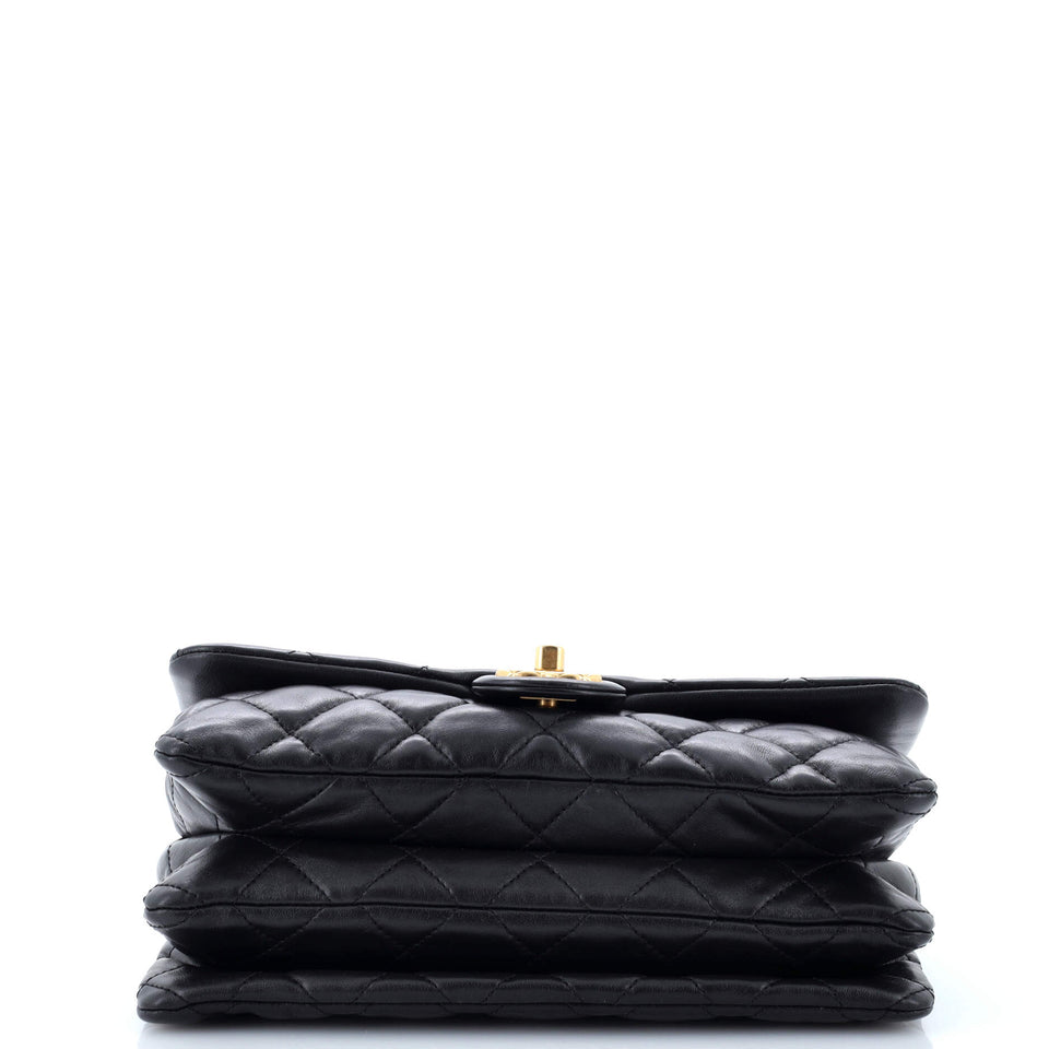 All Slide Long Flap Bag Quilted Lambskin Medium