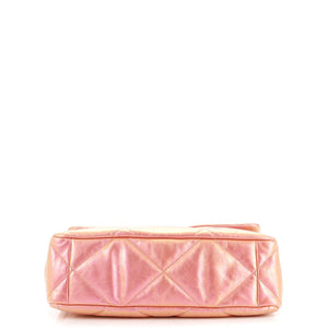 19 Flap Bag Quilted Iridescent Calfskin Large