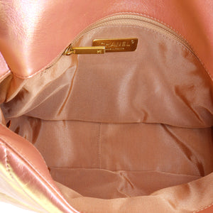 19 Flap Bag Quilted Iridescent Calfskin Large