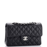 Classic Double Flap Bag Quilted Caviar Small