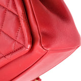 Woven Chain Link CC Top Handle Flap Bag Quilted Lambskin Small