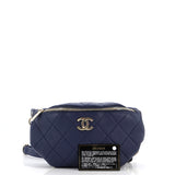 Resin Elegant Chain Belt Bag Quilted Lambskin