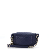 Resin Elegant Chain Belt Bag Quilted Lambskin