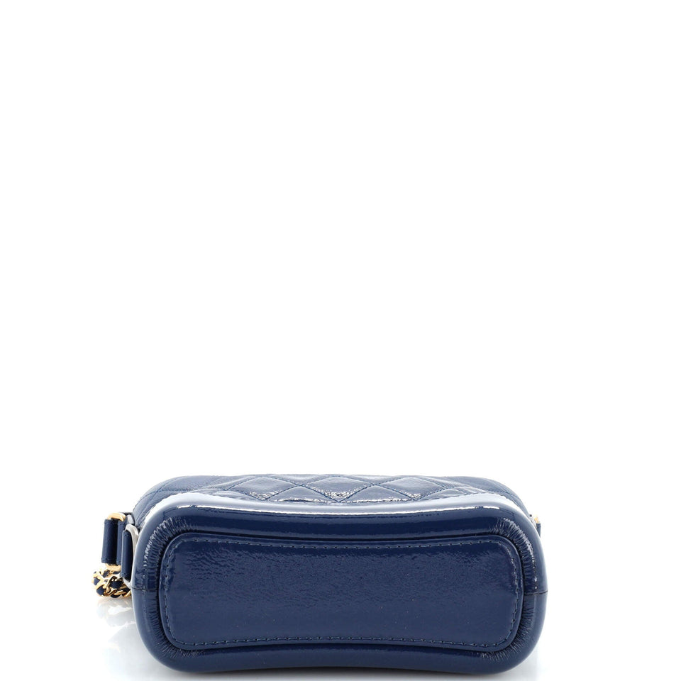 Gabrielle Hobo Quilted Goatskin and Patent Small