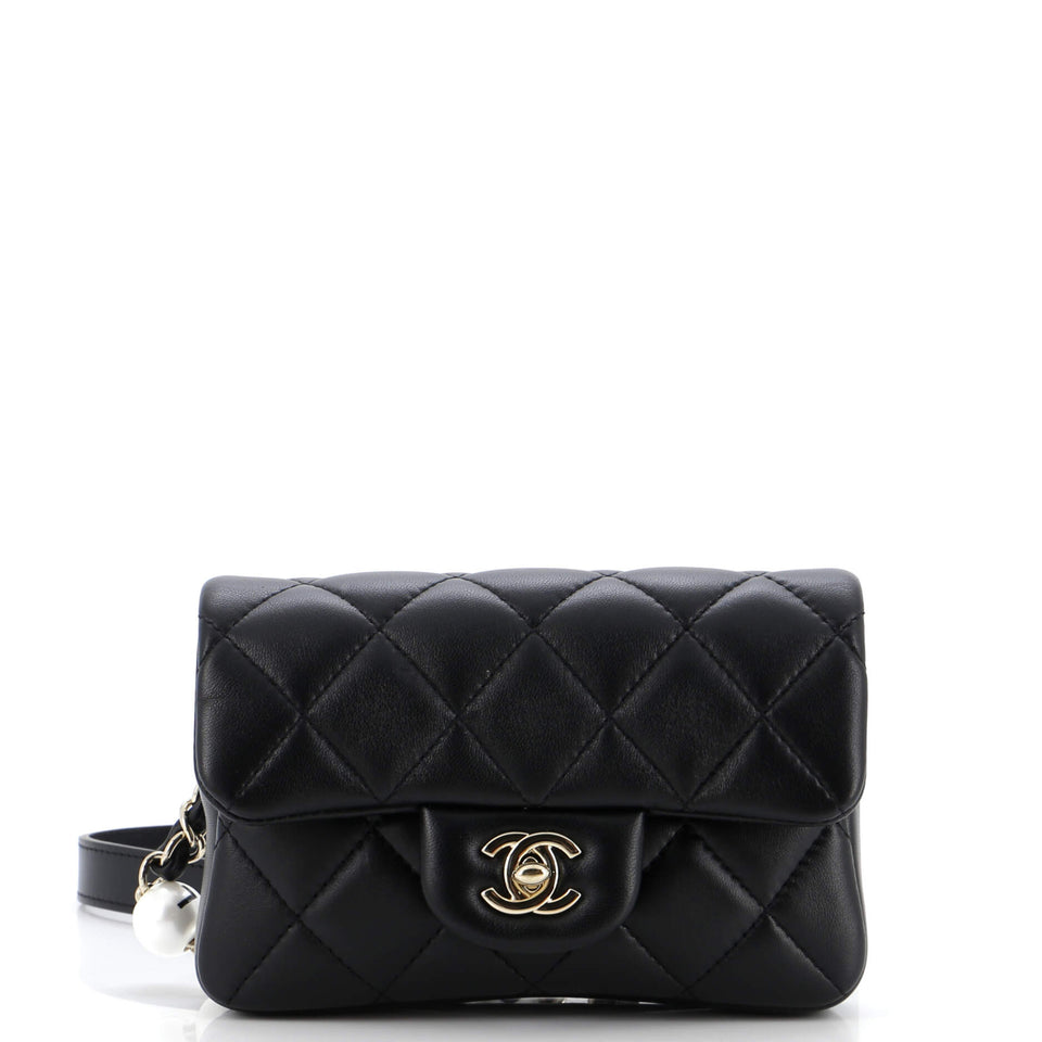 My Precious Pearls Waist Bag Quilted Lambskin Mini