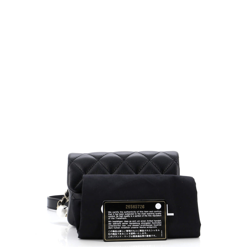My Precious Pearls Waist Bag Quilted Lambskin Mini