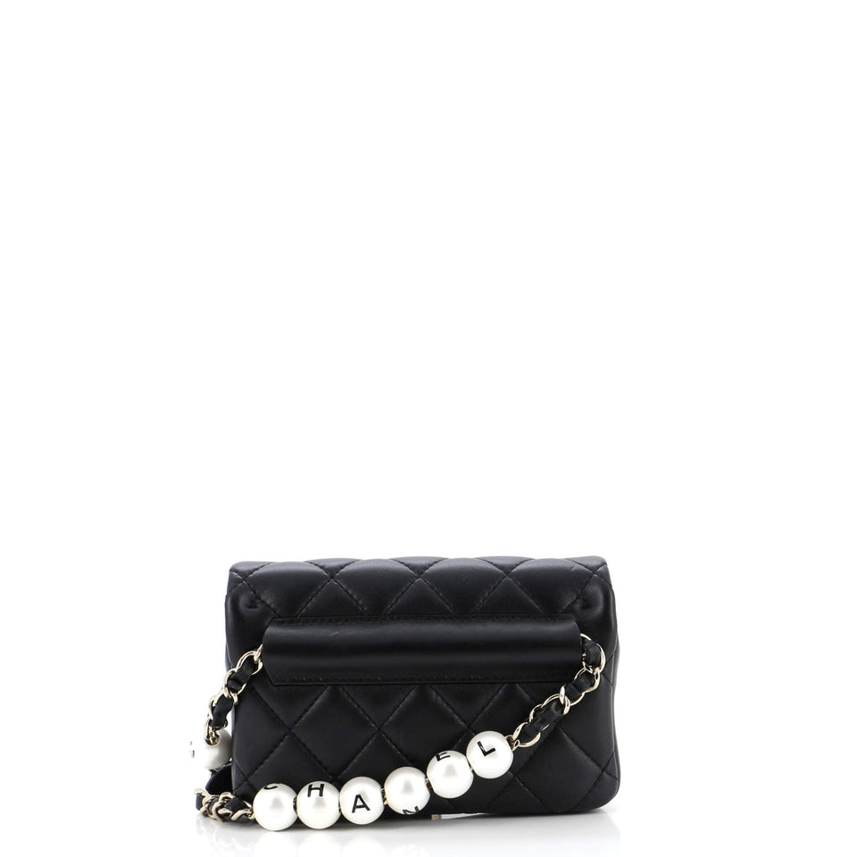 My Precious Pearls Waist Bag Quilted Lambskin Mini
