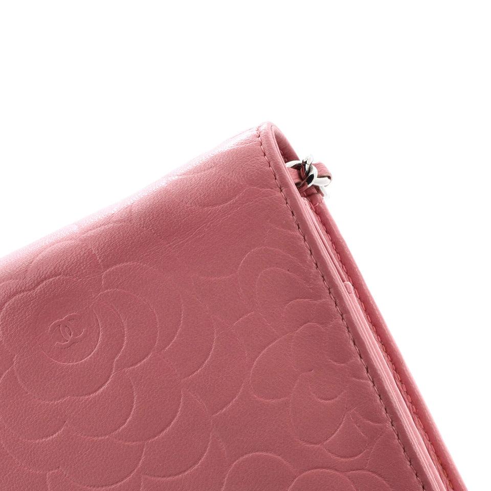 Wallet on Chain Camellia Lambskin