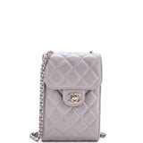 CC Flap Phone Holder Crossbody Bag Quilted Lambskin
