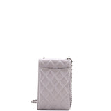 CC Flap Phone Holder Crossbody Bag Quilted Lambskin