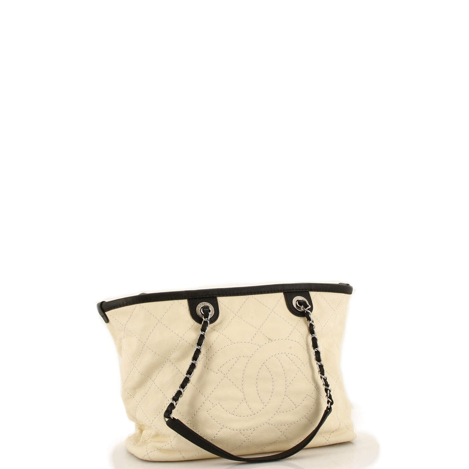 CC Daily Shopping Tote Quilted Caviar Small