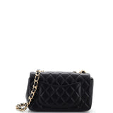Coco Charms Classic Single Flap Bag Quilted Lambskin Mini