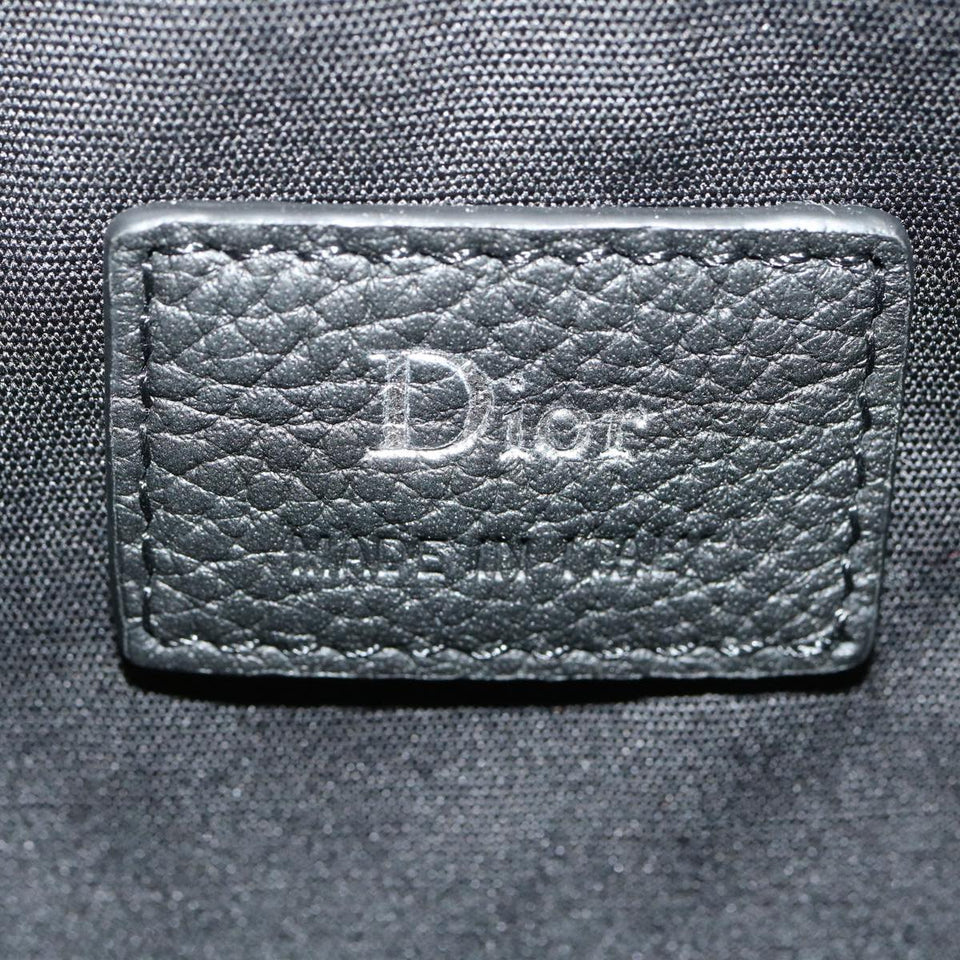 CHRISTIAN DIOR Atelier Roller Bag Shoulder Bag Leather Black  29708A