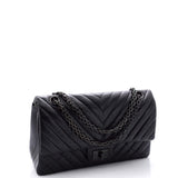 So Black Reissue 2.55 Flap Bag Chevron Aged Calfskin 225