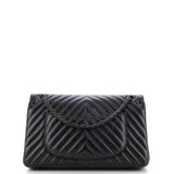 So Black Reissue 2.55 Flap Bag Chevron Aged Calfskin 226