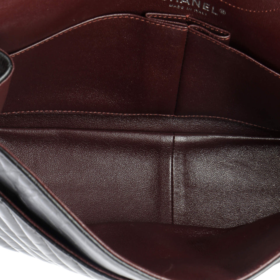 So Black Reissue 2.55 Flap Bag Chevron Aged Calfskin 226