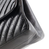 So Black Reissue 2.55 Flap Bag Chevron Aged Calfskin 226