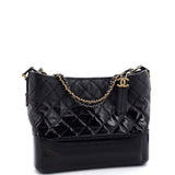 Gabrielle Hobo Quilted Goatskin and Patent Medium