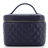 Classic Vanity Case Quilted Caviar Medium