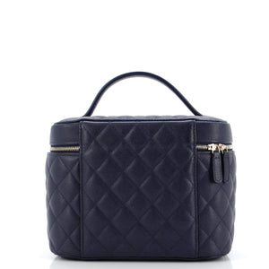 Classic Vanity Case Quilted Caviar Medium