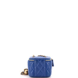 Pearl Crush Vanity Case with Chain Quilted Lambskin Mini